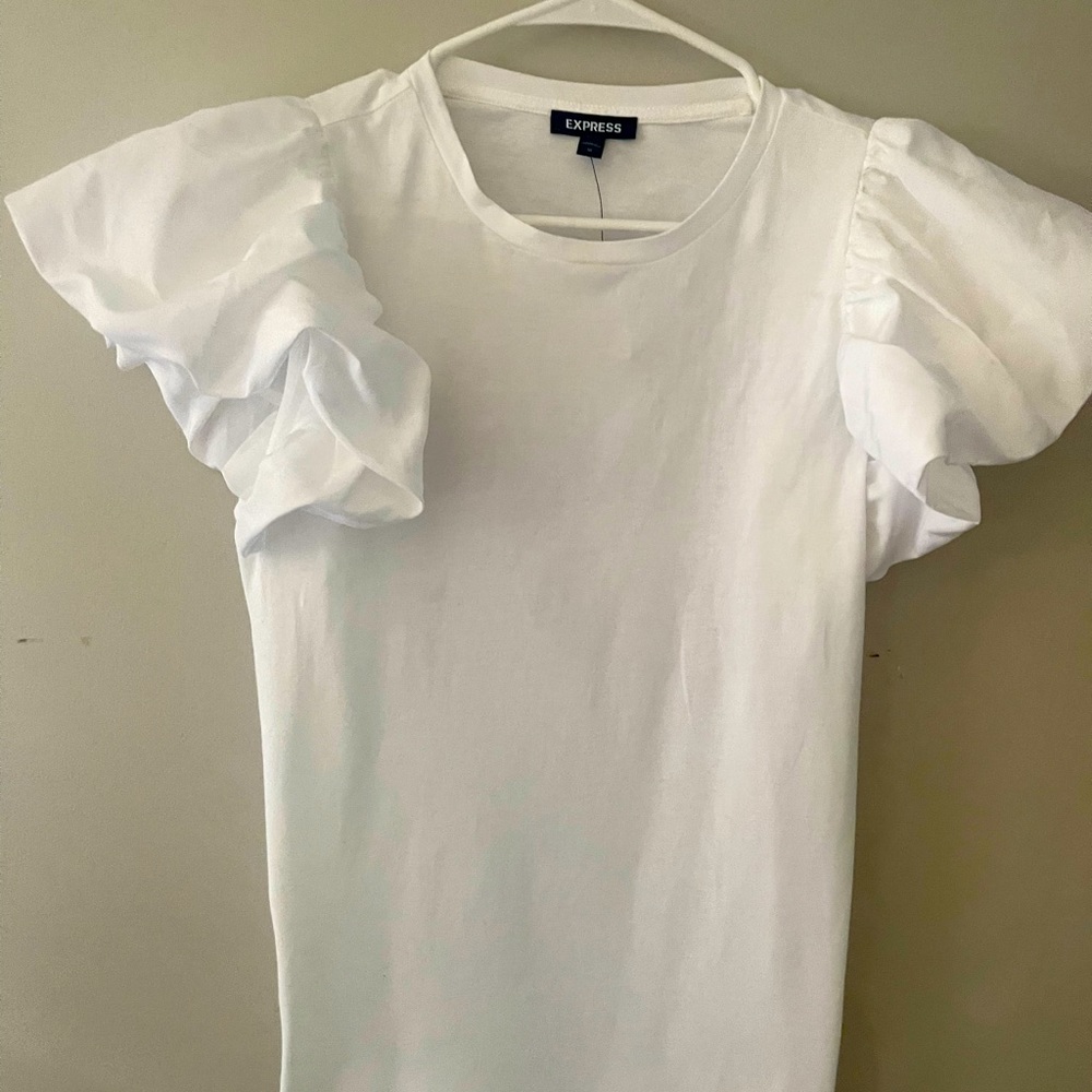 White cotton, ruffles